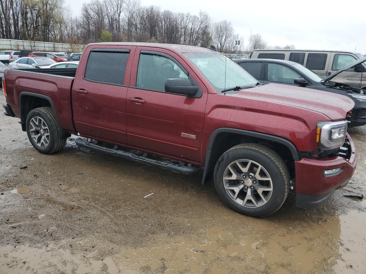 2017 GMC Sierra VIN 3GTU2NEC9HG122729 Copart auction photo, front end / side damage thumbnail 4