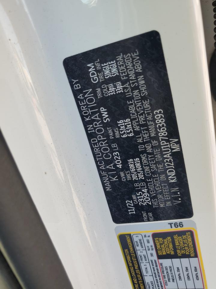 2023 KIA Soul VIN KNDJ23AU1P7863893 Copart auction photo, front end / rear end damage thumbnail 13