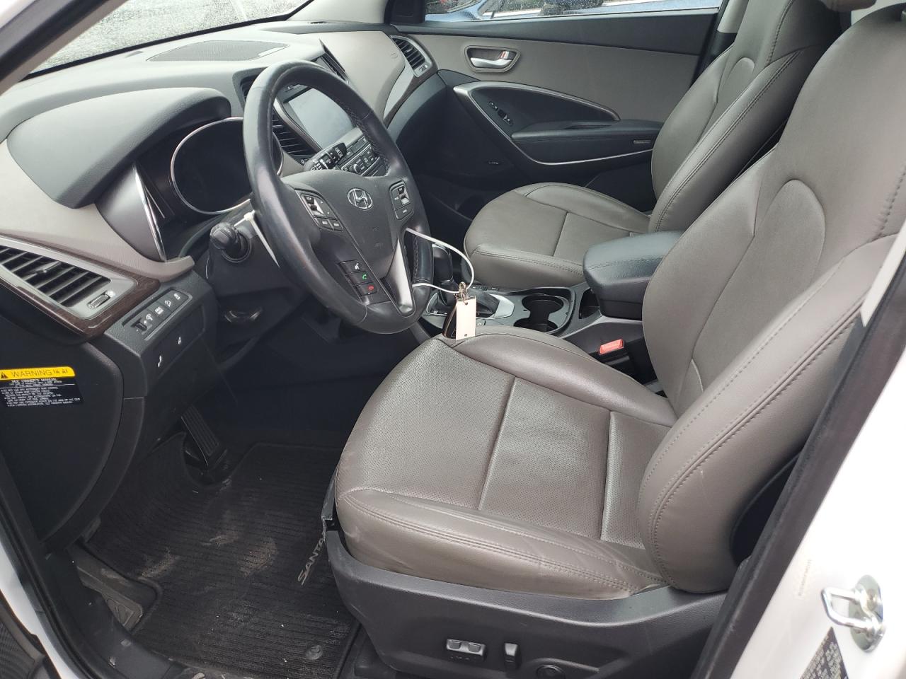2017 Hyundai Santa Fe VIN 5XYZW4LA1HG415738 Copart auction photo, front end / side damage thumbnail 7