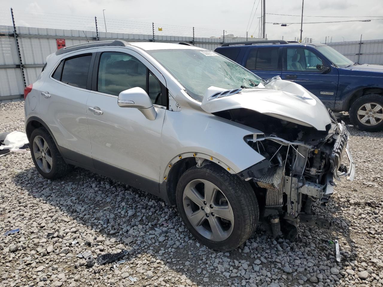 2014 Buick Encore VIN KL4CJASB3EB781102 Copart auction photo, front end damage thumbnail 4