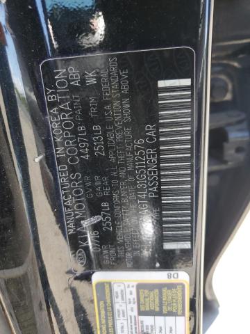 2016 KIA Optima VIN KNAGT4L31G5112576 Copart auction photo, front end damage thumbnail 12