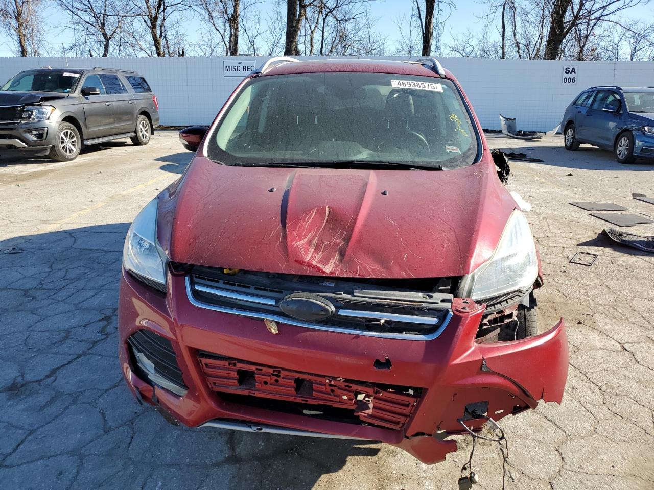 2015 Ford Escape VIN 1FMCU0J96FUA38182 Copart auction photo, front end damage thumbnail 5