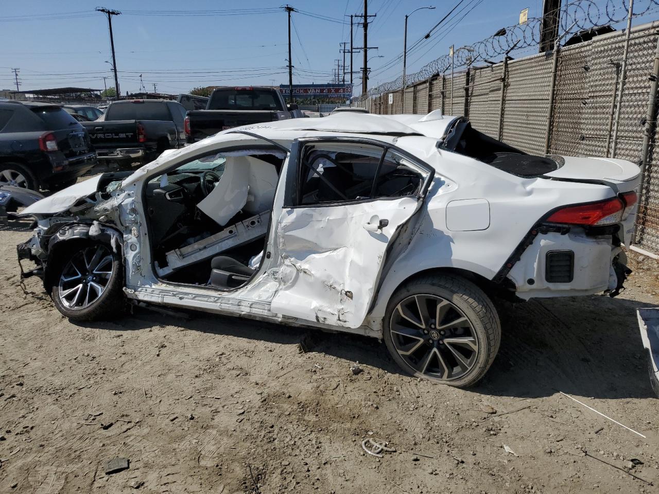 2020 Toyota Corolla VIN 5YFS4RCE1LP038453 Copart auction photo, all over / rear end damage thumbnail 2