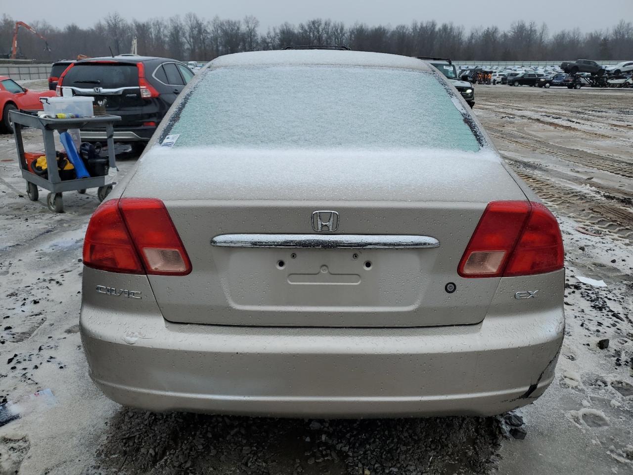 2002 Honda Civic VIN 2HGES26722H502184 Copart auction photo, side / front end damage thumbnail 6