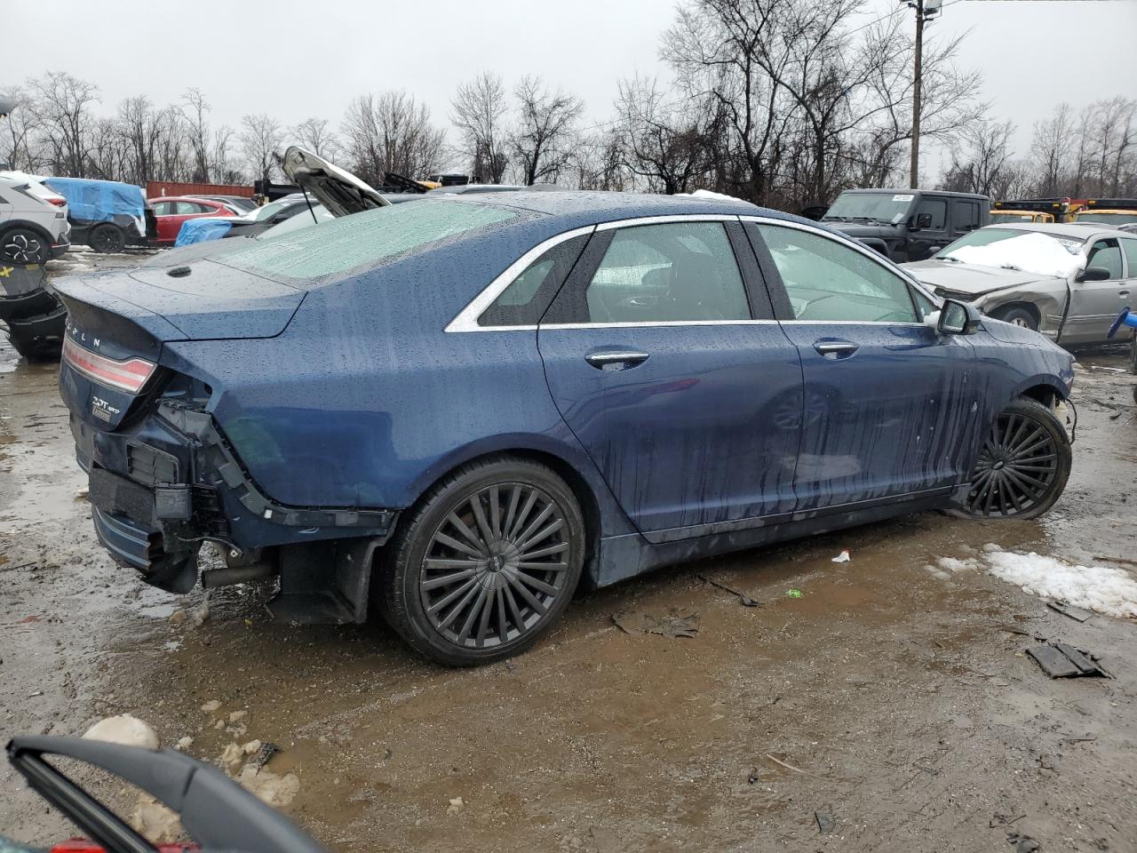 2017 Lincoln MKZ VIN 3LN6L5F90HR645906 Copart auction photo, front end / rear end damage thumbnail 3