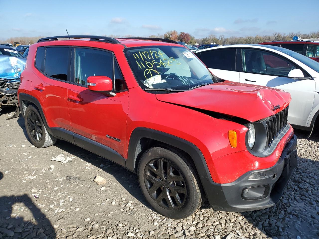2017 Jeep Renegade VIN ZACCJABB9HPF63813 Copart auction photo, front end damage thumbnail 4