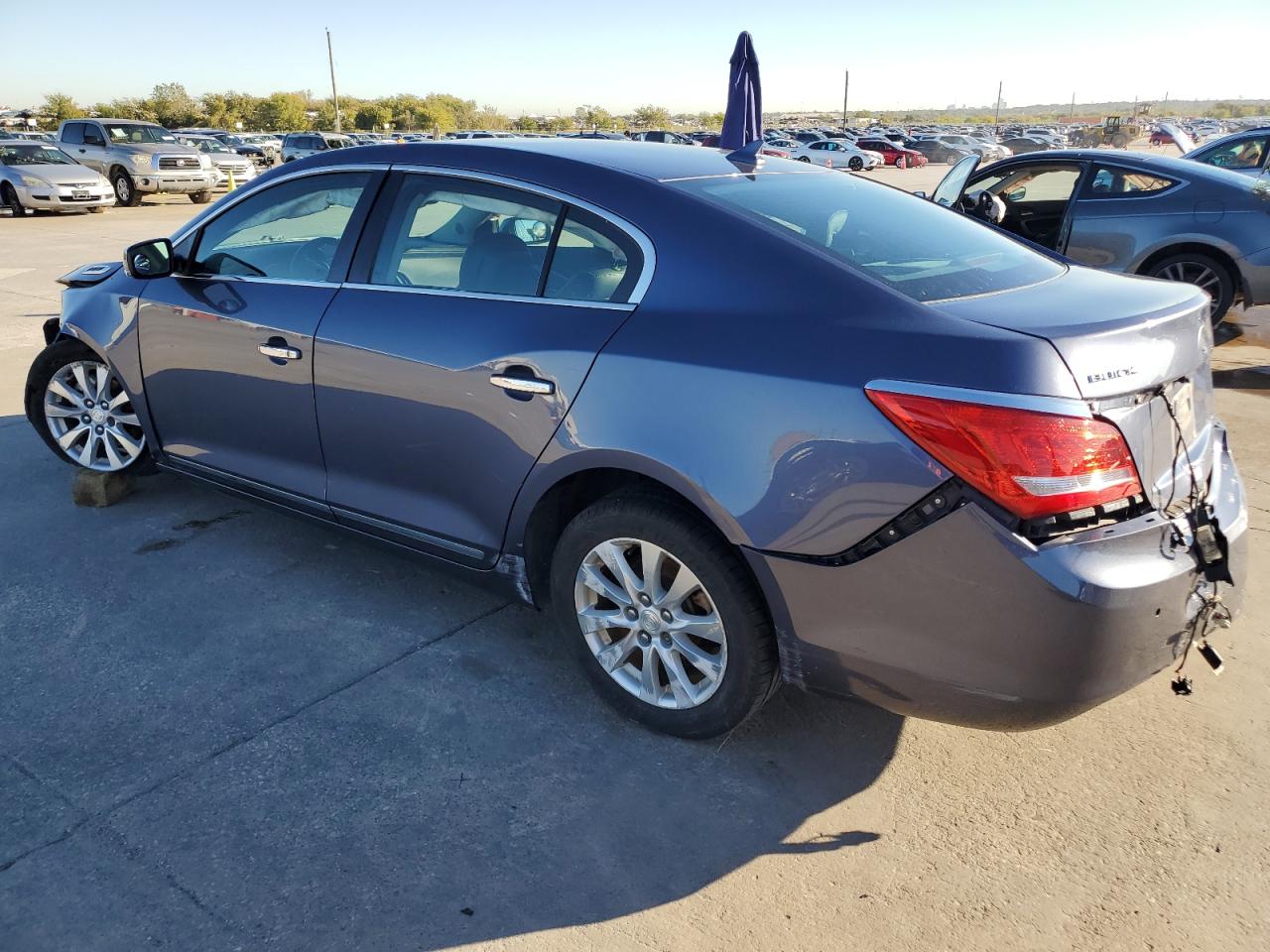 2014 Buick LaCrosse VIN 1G4GB5GRXEF237427 Copart auction photo, front end / rear end damage thumbnail 2
