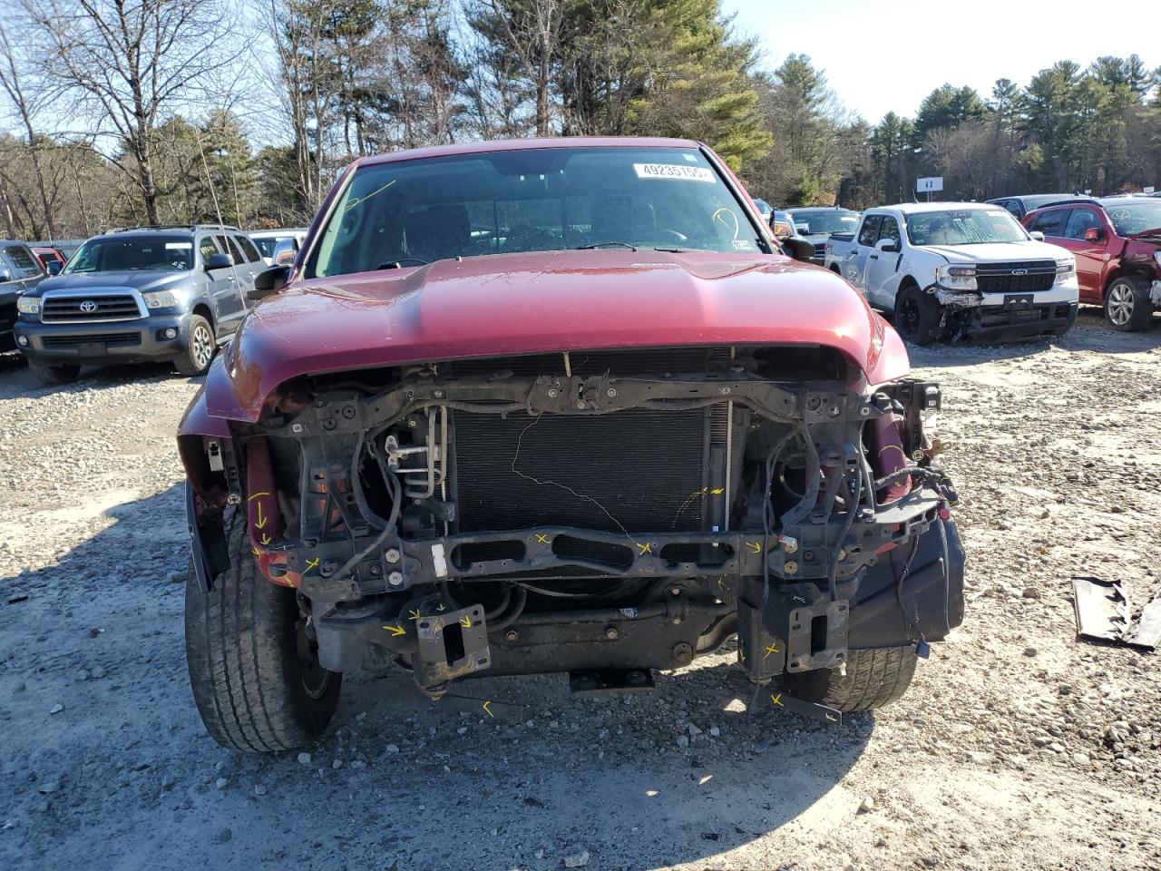 2014 RAM 1500 VIN 1C6RR7NT4ES474061 Copart auction photo, front end / minor dent/scratches damage thumbnail 5