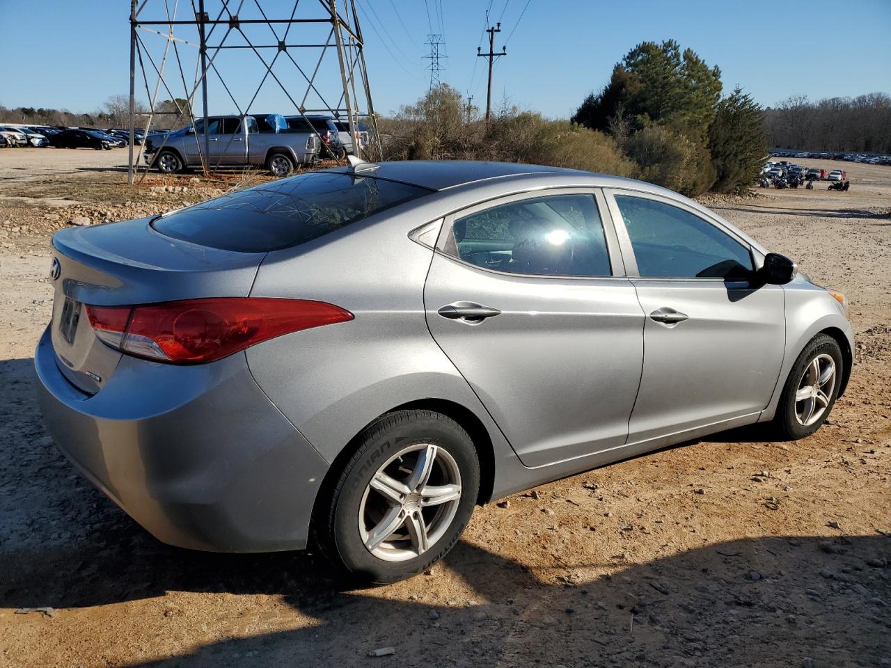 2011 Hyundai Elantra VIN KMHDH4AE4BU120838 Copart auction photo, side / rear end damage thumbnail 3