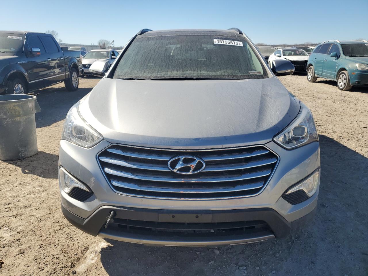 2014 Hyundai Santa Fe VIN KM8SRDHF1EU075414 Copart auction photo, undercarriage / mechanical damage thumbnail 5