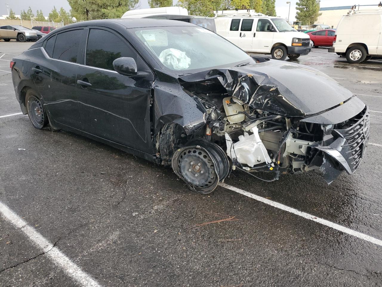2024 Nissan Sentra VIN 3N1AB8BV9RY241616 Copart auction photo, front end / side damage thumbnail 4