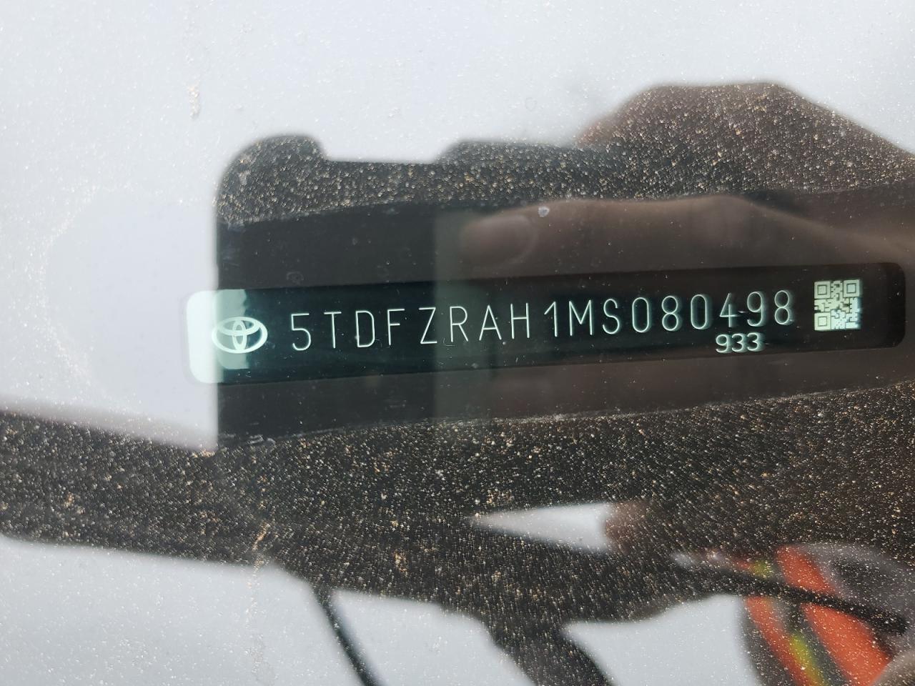 2021 Toyota Highlander VIN 5TDFZRAH1MS080498 Copart auction photo, side damage thumbnail 14