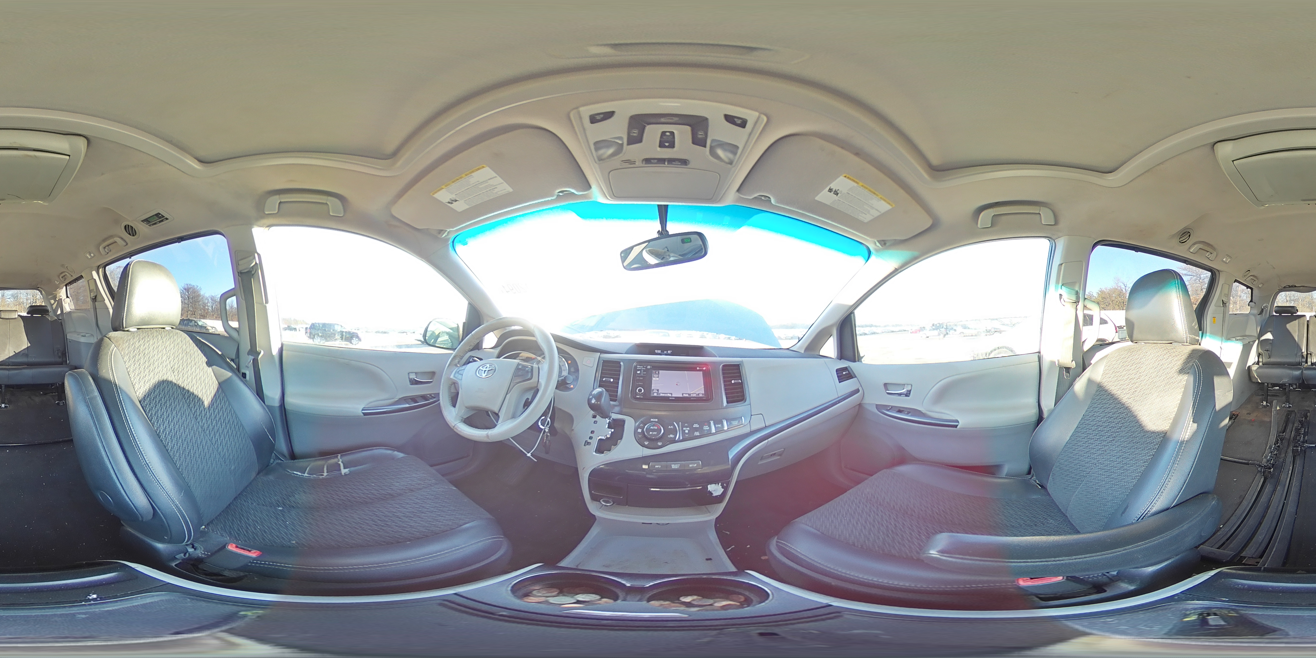 2013 Toyota Sienna VIN 5TDXK3DC0DS362444 Copart auction photo, front end / rear end damage thumbnail 14