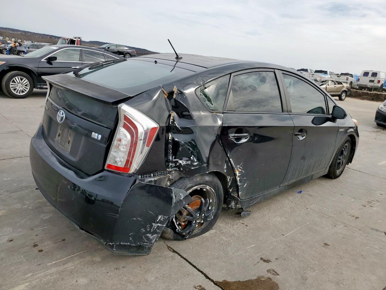 2013 Toyota Prius VIN JTDKN3DU3D5570933 Copart auction photo, rear end / side damage thumbnail 3