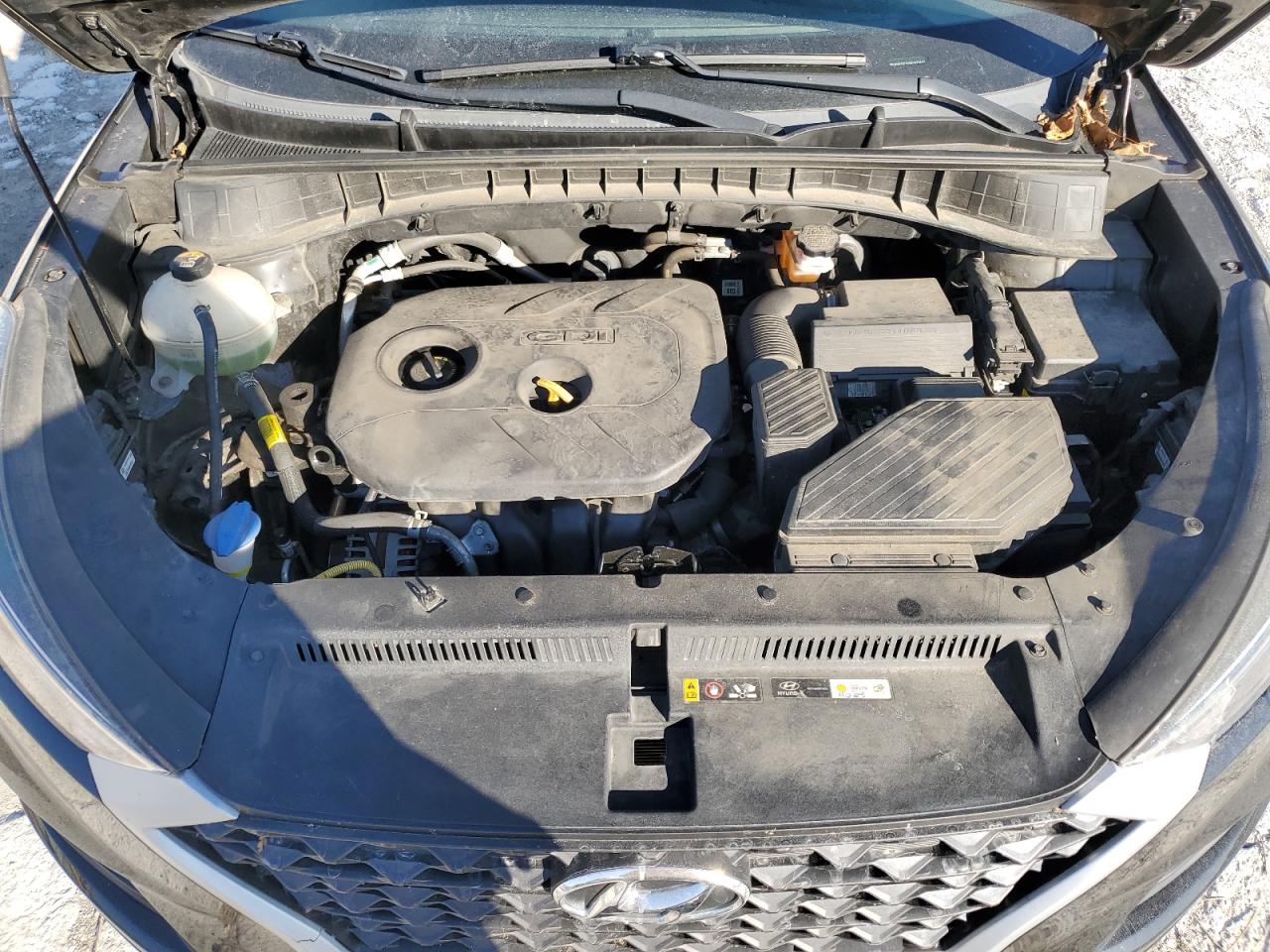 2019 Hyundai Tucson VIN KM8J2CA49KU977663 Copart auction photo, top/roof damage thumbnail 13