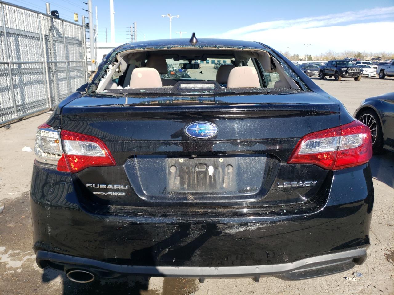 2018 Subaru Legacy VIN 4S3BNAF60J3044513 Copart auction photo, rear end / hail damage thumbnail 6