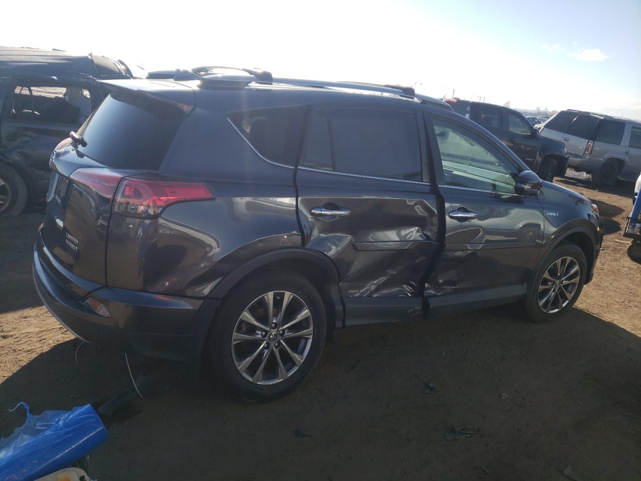 2018 Toyota RAV 4 VIN JTMDJREV9JD233134 Copart auction photo, all over damage thumbnail 3