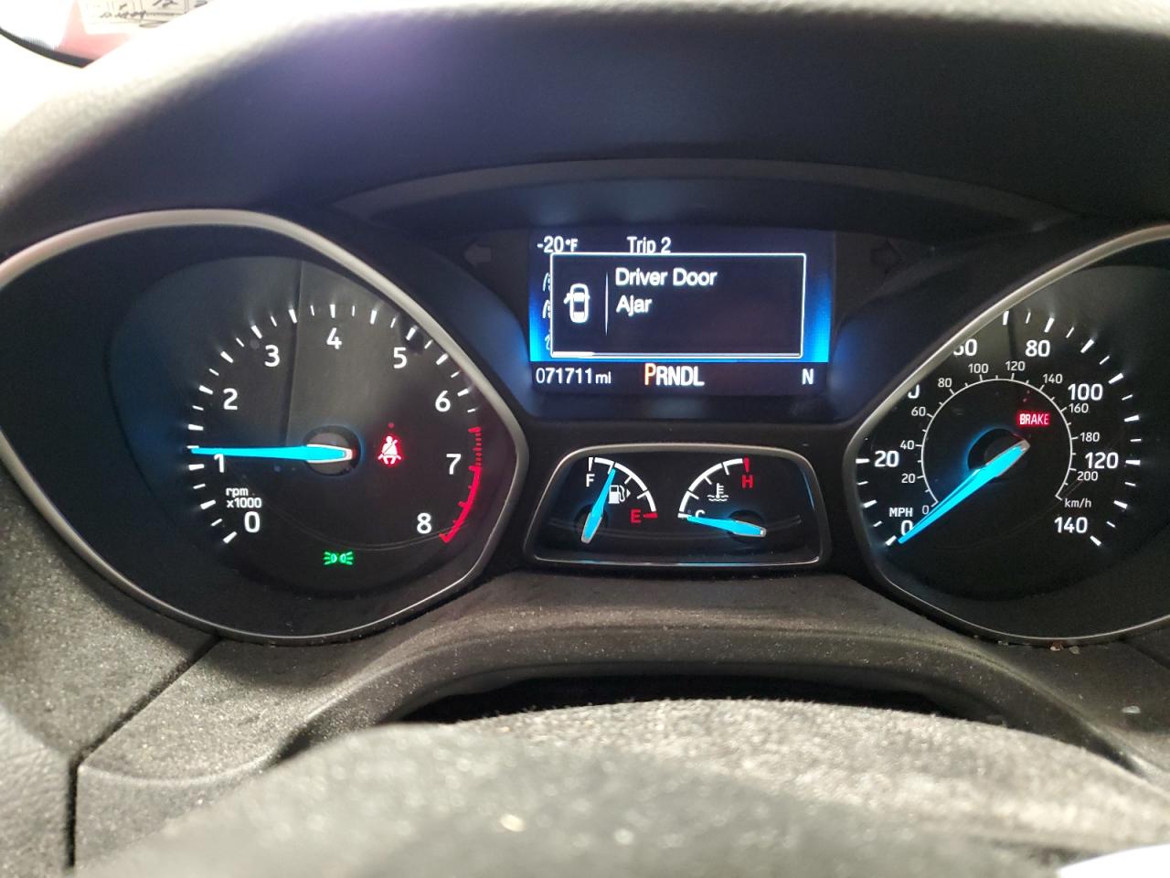 2017 Ford Focus VIN 1FADP3F27HL212367 Copart auction photo, top/roof / rear end damage thumbnail 9