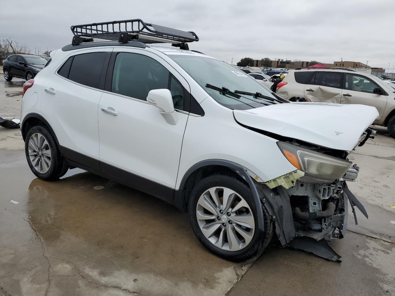 2018 Buick Encore VIN KL4CJASB4JB566869 Copart auction photo, front end / side damage thumbnail 4