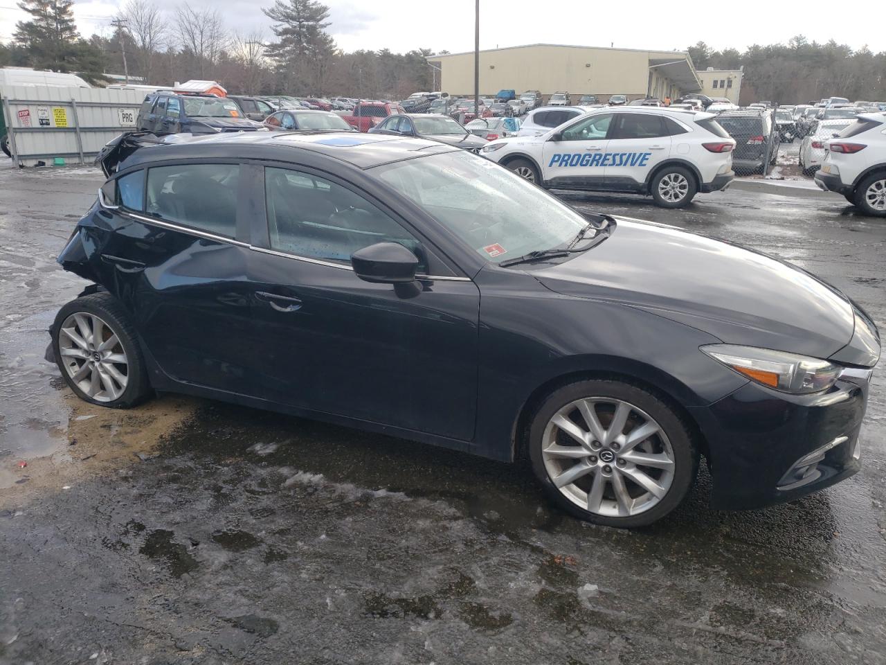 2017 Mazda 3 VIN JM1BN1M31H1129231 Copart auction photo, rear end / side damage thumbnail 4