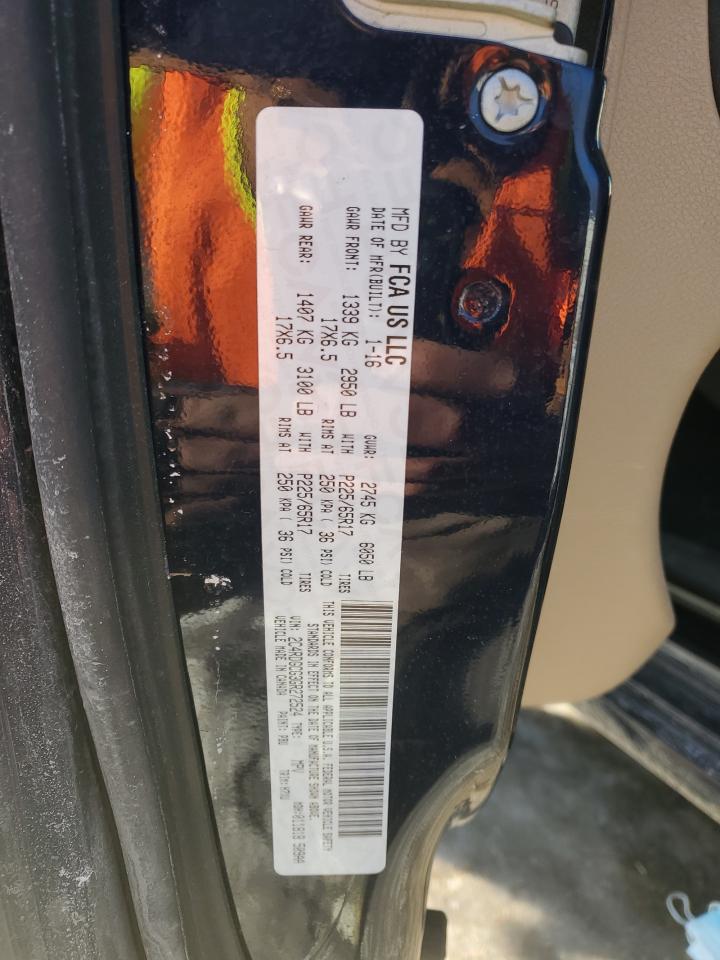 2016 Dodge Caravan VIN 2C4RDGCG3GR272524 Copart auction photo, front end / side damage thumbnail 14