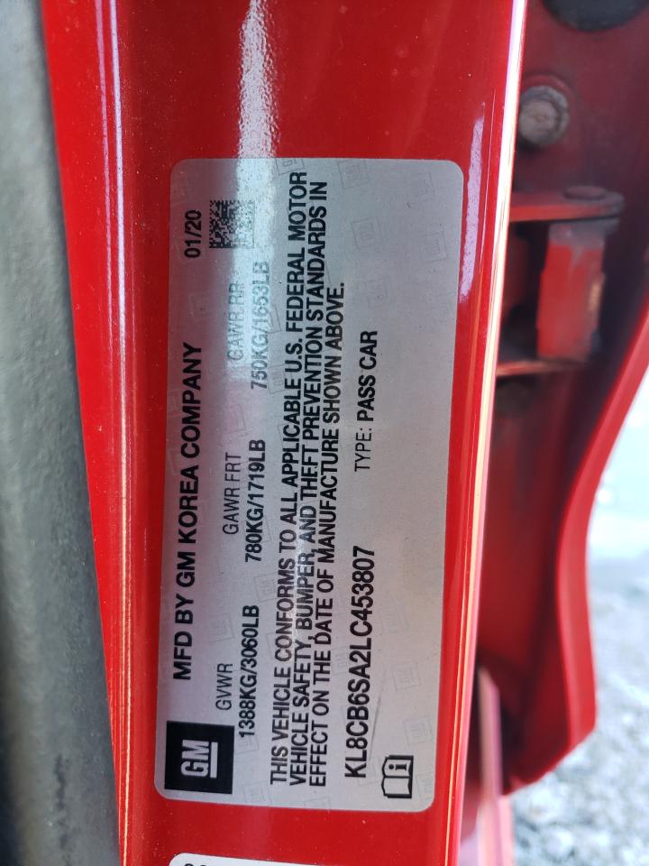 2020 Chevrolet Spark VIN KL8CB6SA2LC453807 Copart auction photo, front end damage thumbnail 13