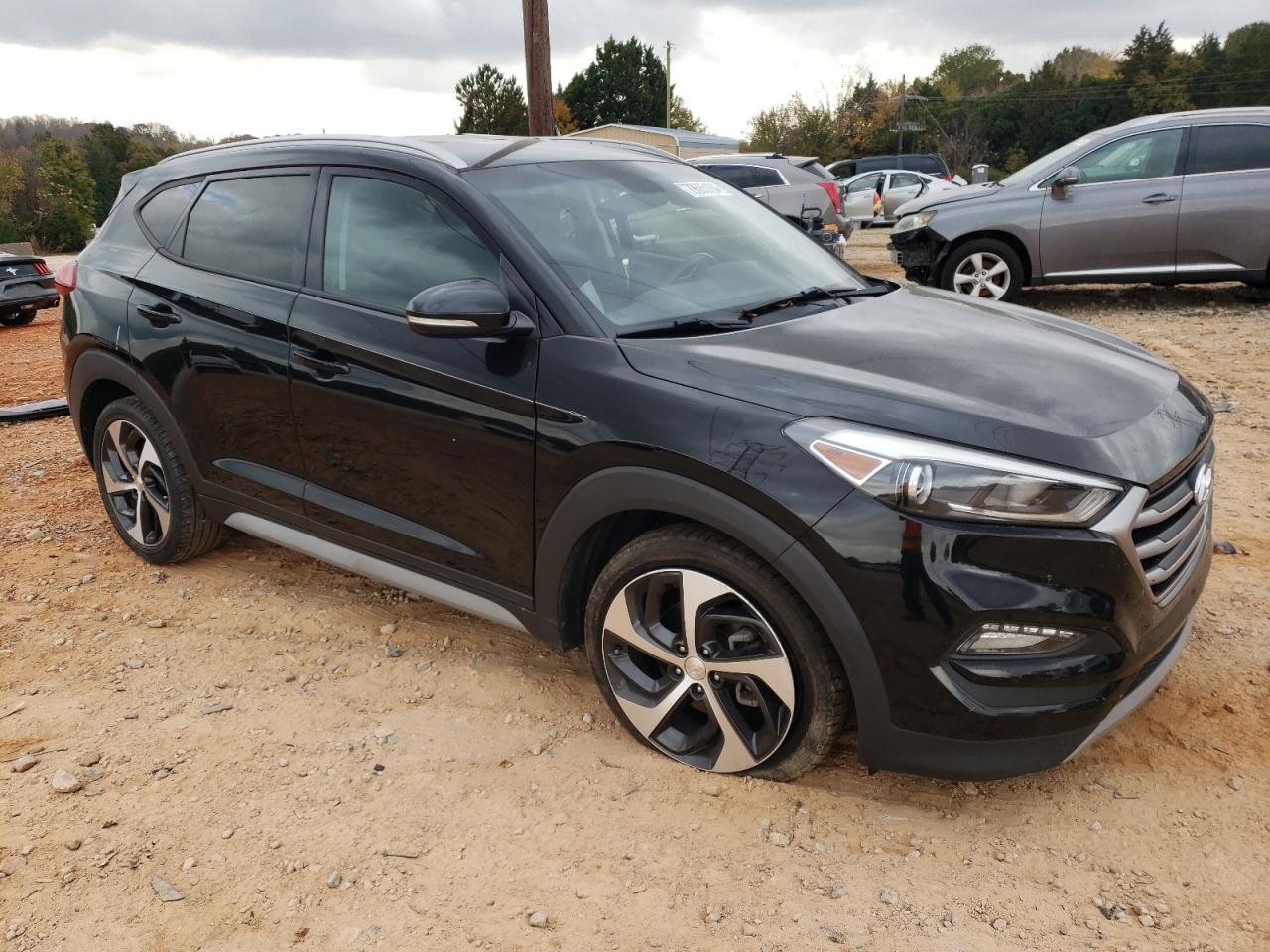 2018 Hyundai Tucson VIN KM8J33AL4JU705492 Copart auction photo, side / front end damage thumbnail 4