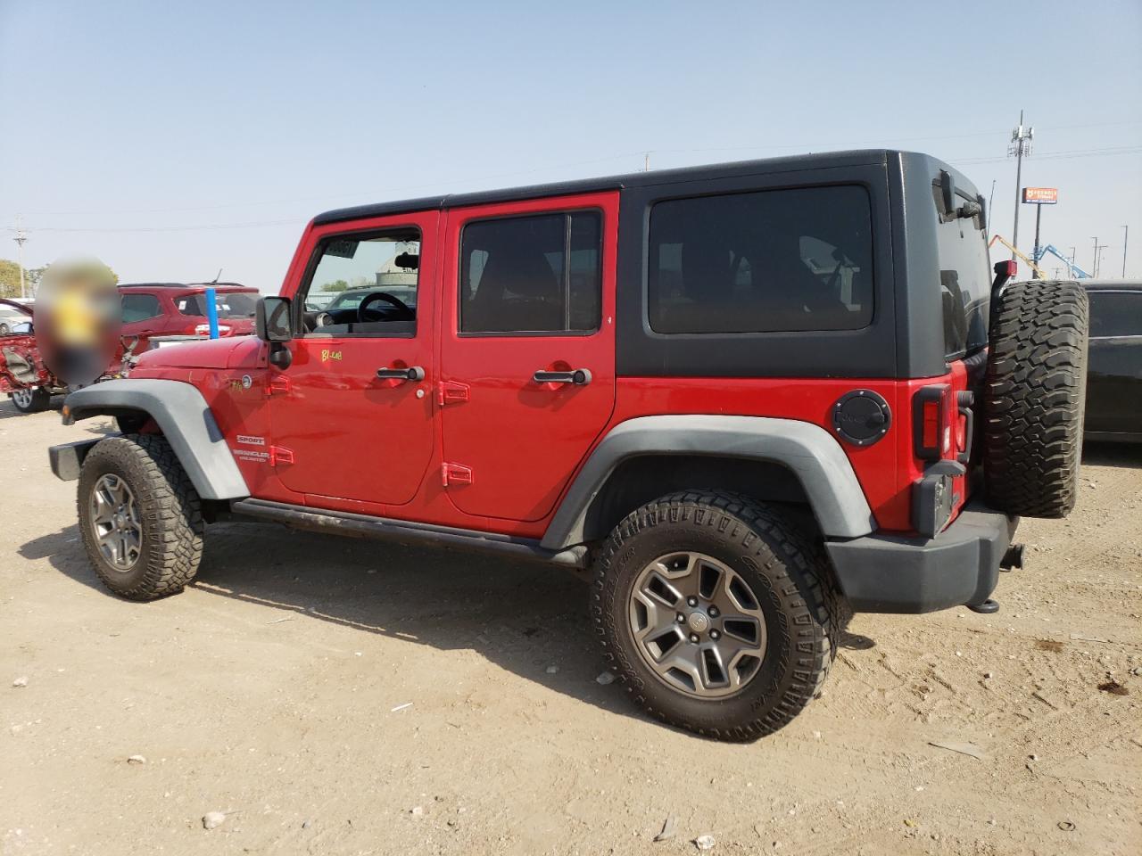2012 Jeep Wrangler VIN 1C4BJWDG1CL156079 Copart auction photo, front end / hail damage thumbnail 2