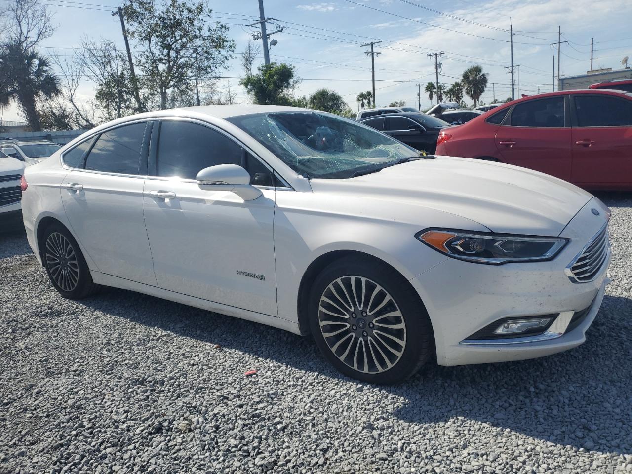 2018 Ford Fusion VIN 3FA6P0RU2JR141204 Copart auction photo, front end damage thumbnail 4