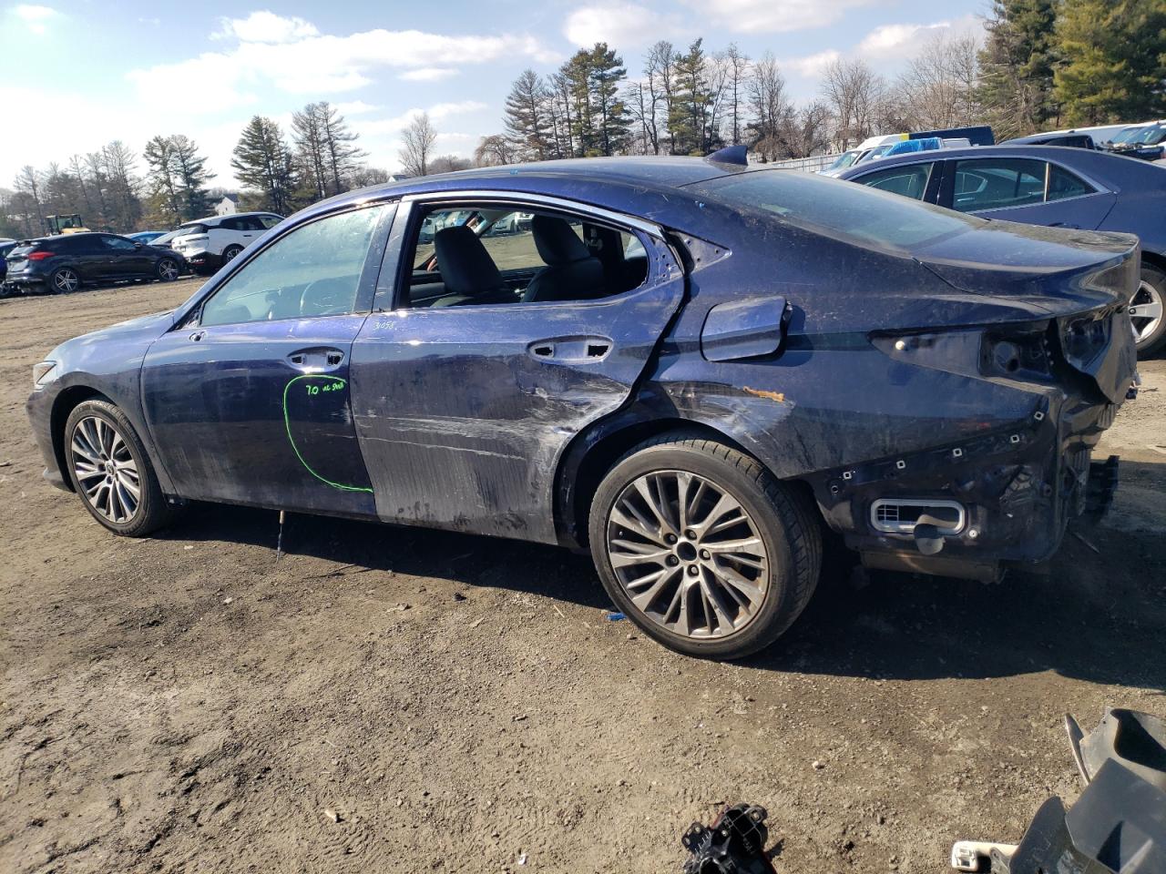 2019 Lexus ES VIN 58ABZ1B18KU009734 Copart auction photo, rear end / side damage thumbnail 2