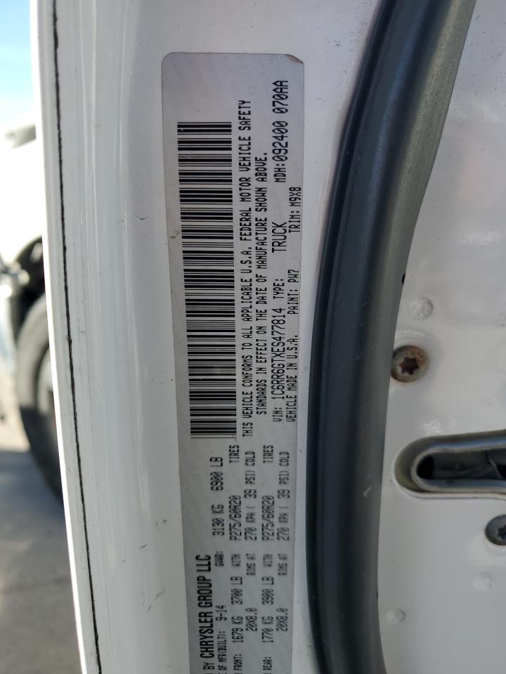 2014 RAM 1500 VIN 1C6RR6GTXES477814 Copart auction photo, front end damage thumbnail 12
