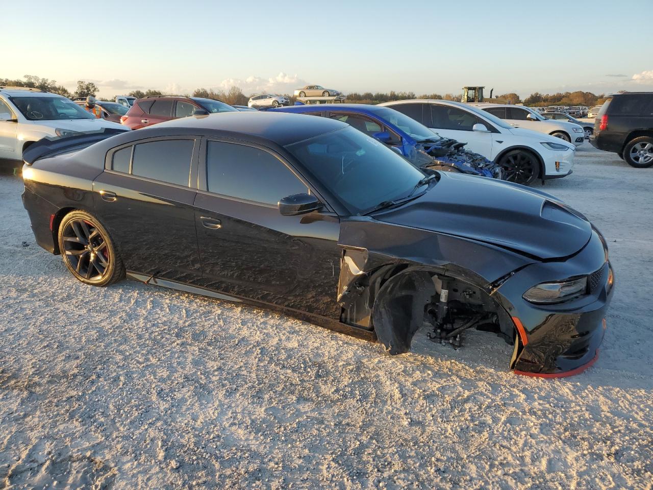 2021 Dodge Charger VIN 2C3CDXHG4MH544843 Copart auction photo, side damage thumbnail 4