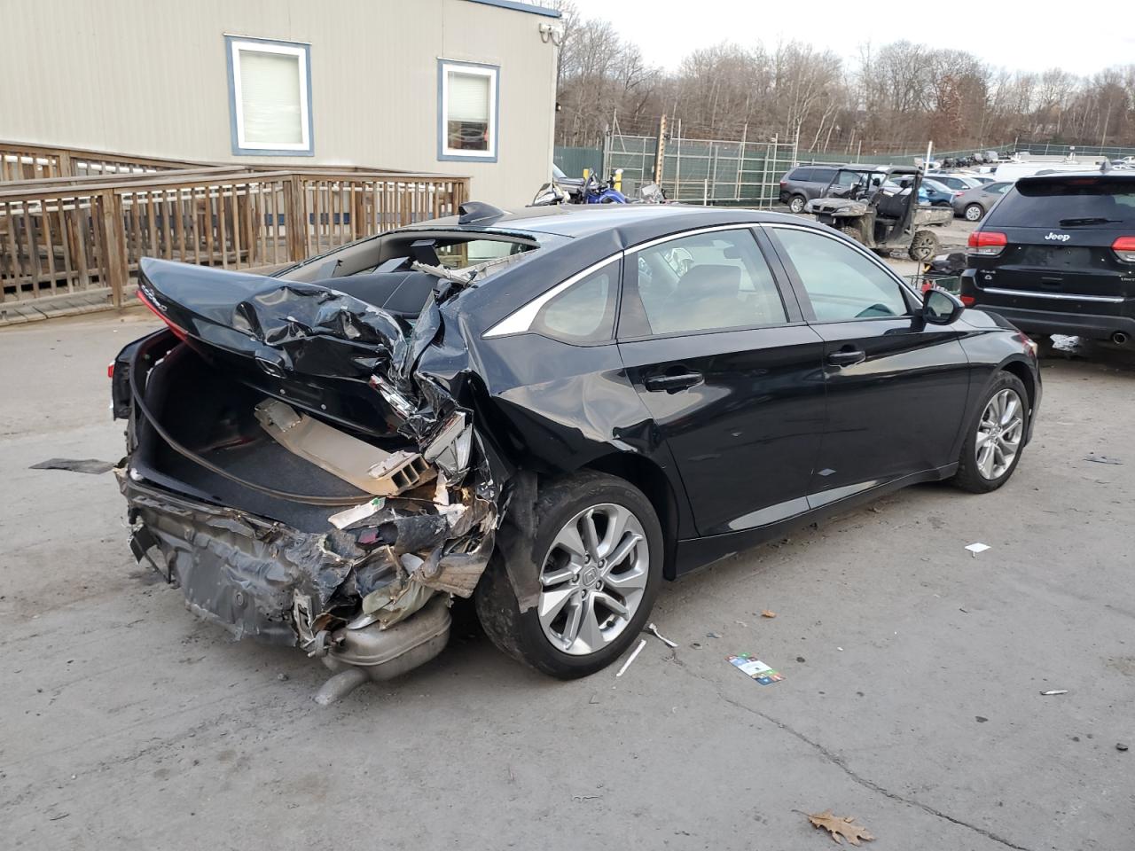 2019 Honda Accord VIN 1HGCV1F10KA040551 Copart auction photo, rear end / side damage thumbnail 3