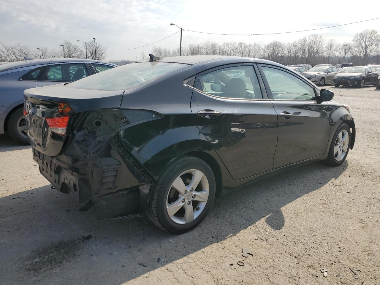 2013 Hyundai Elantra VIN 5NPDH4AE4DH372347 Copart auction photo, rear end damage thumbnail 3