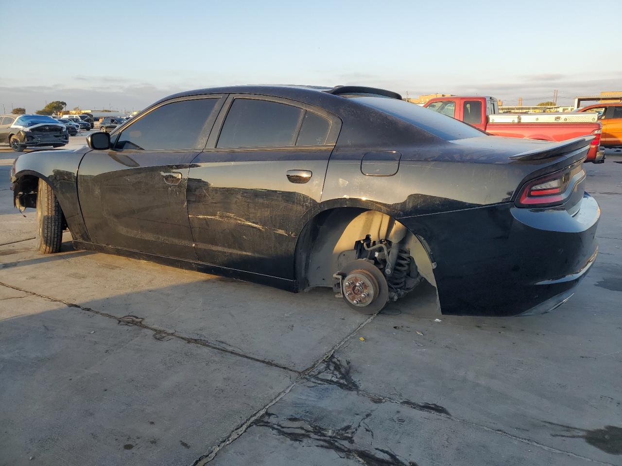 2019 Dodge Charger VIN 2C3CDXBG1KH717692 Copart auction photo, front end / rear end damage thumbnail 2
