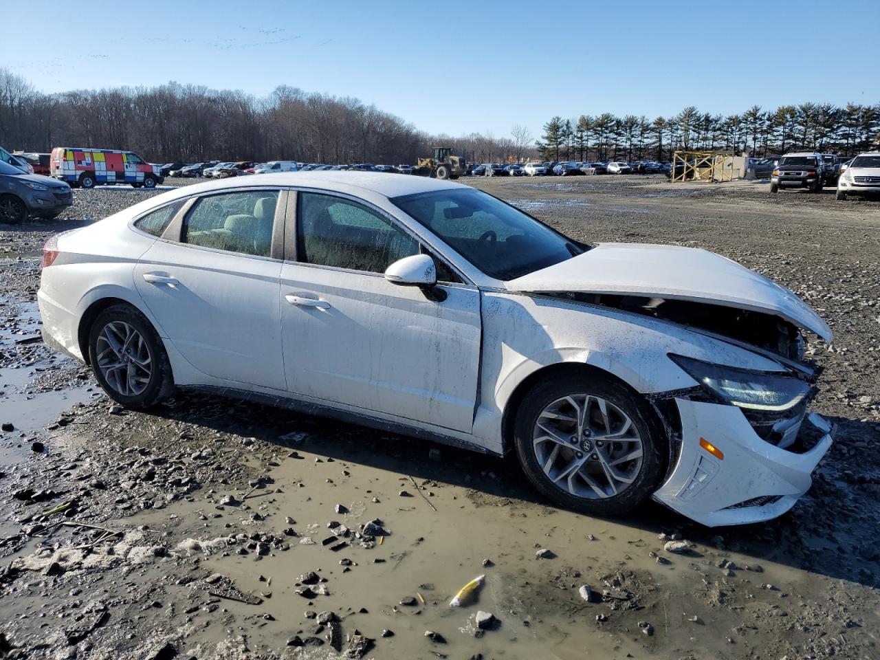2021 Hyundai Sonata VIN KMHL64JA8MA160777 Copart auction photo, front end damage thumbnail 4