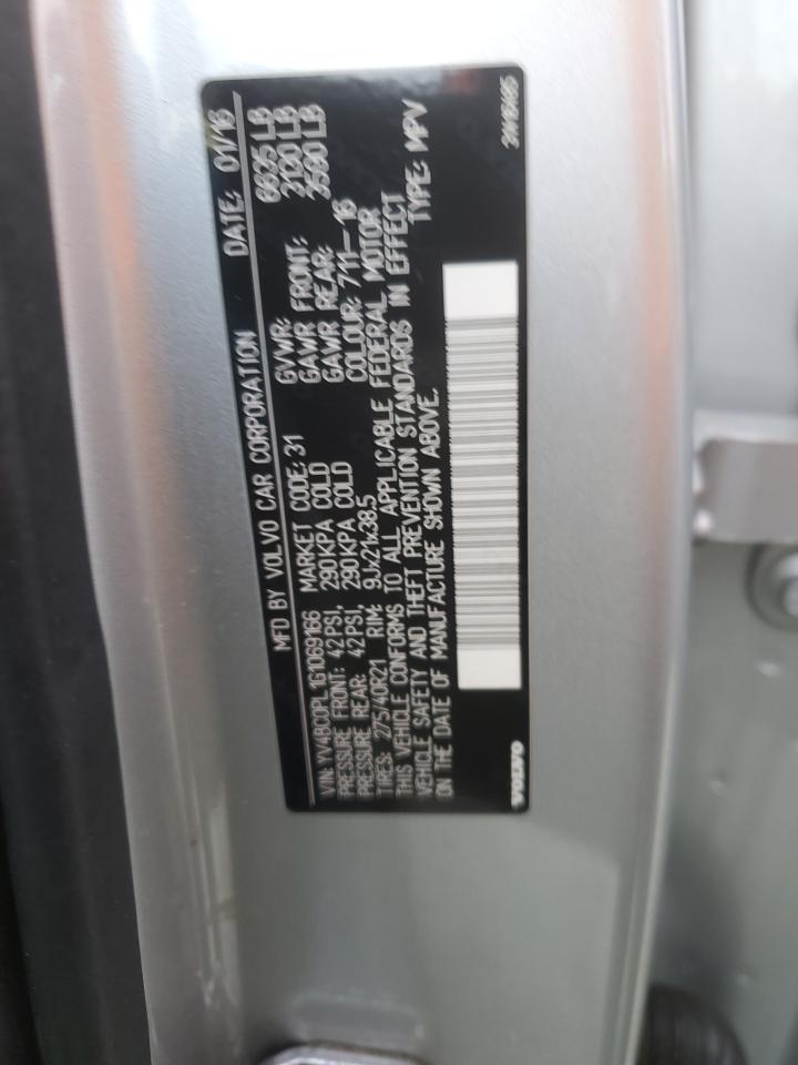 2016 Volvo XC90 VIN YV4BC0PL1G1069166 Copart auction photo, front end damage thumbnail 13