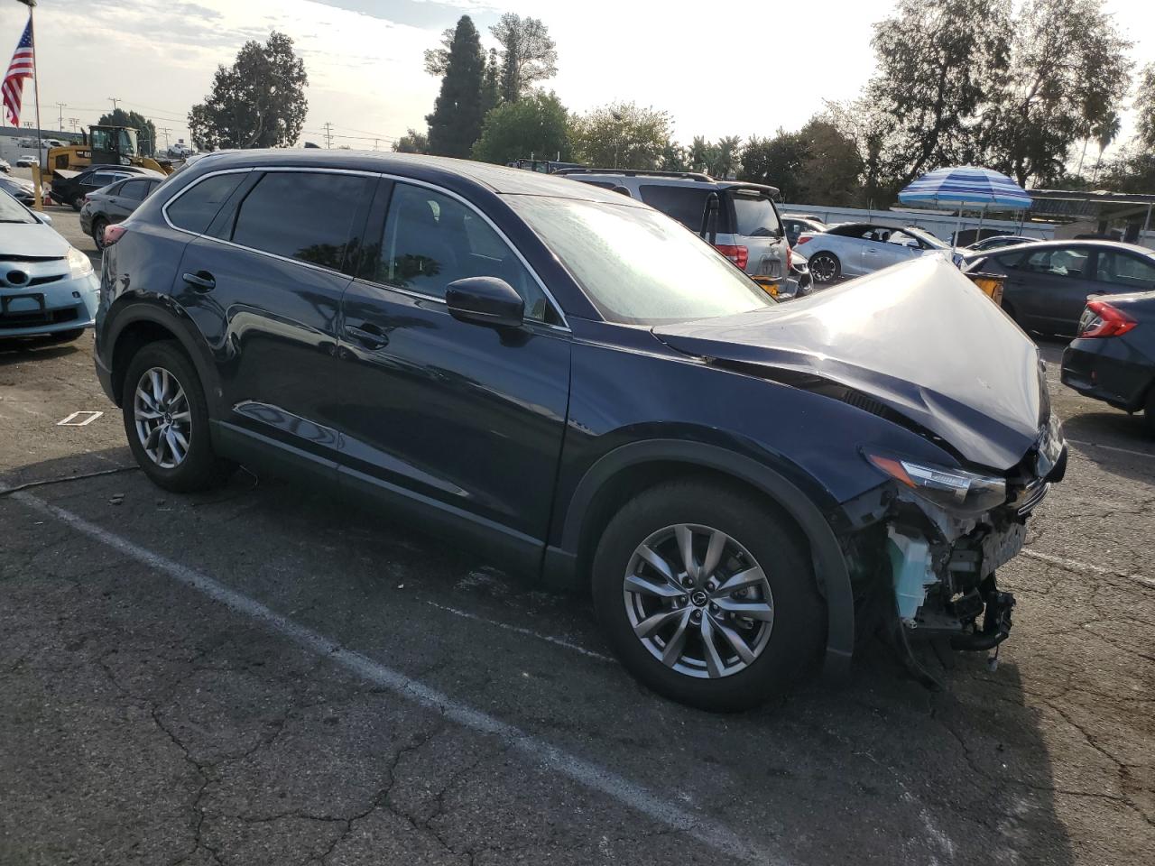 2019 Mazda CX-9 VIN JM3TCACY6K0332949 Copart auction photo, front end / side damage thumbnail 4