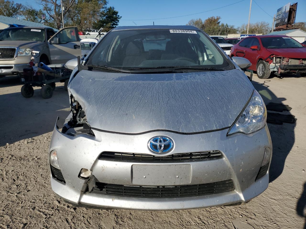 2014 Toyota Prius VIN JTDKDTB32E1560156 Copart auction photo, side / front end damage thumbnail 5