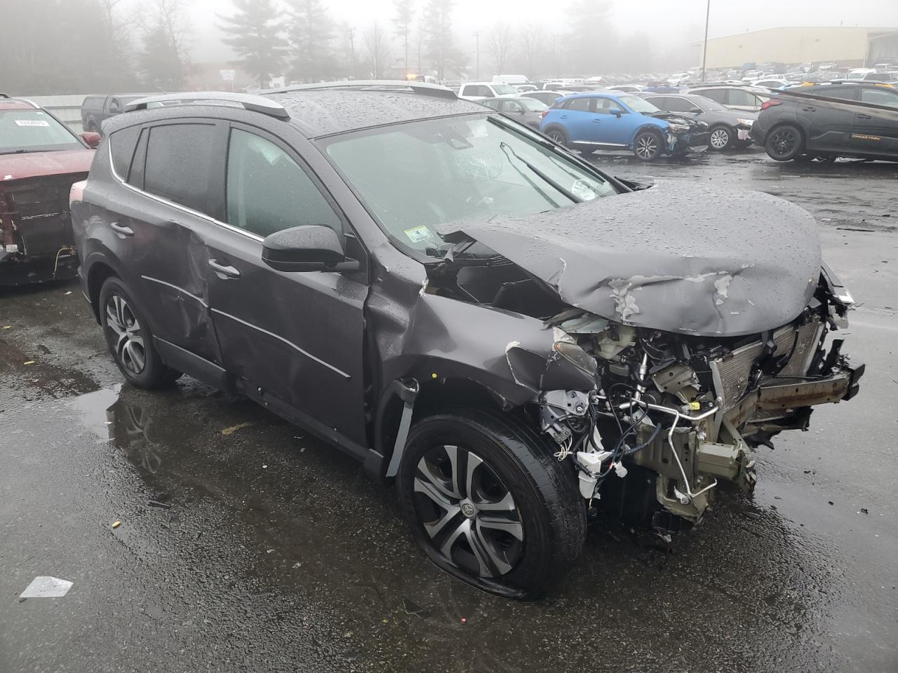 2017 Toyota RAV 4 VIN 2T3BFREV8HW590245 Copart auction photo, front end / side damage thumbnail 4