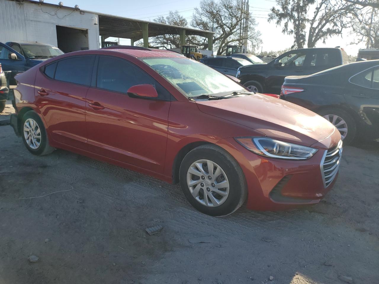 2017 Hyundai Elantra VIN KMHD74LF7HU172689 Copart auction photo, rear end damage thumbnail 4