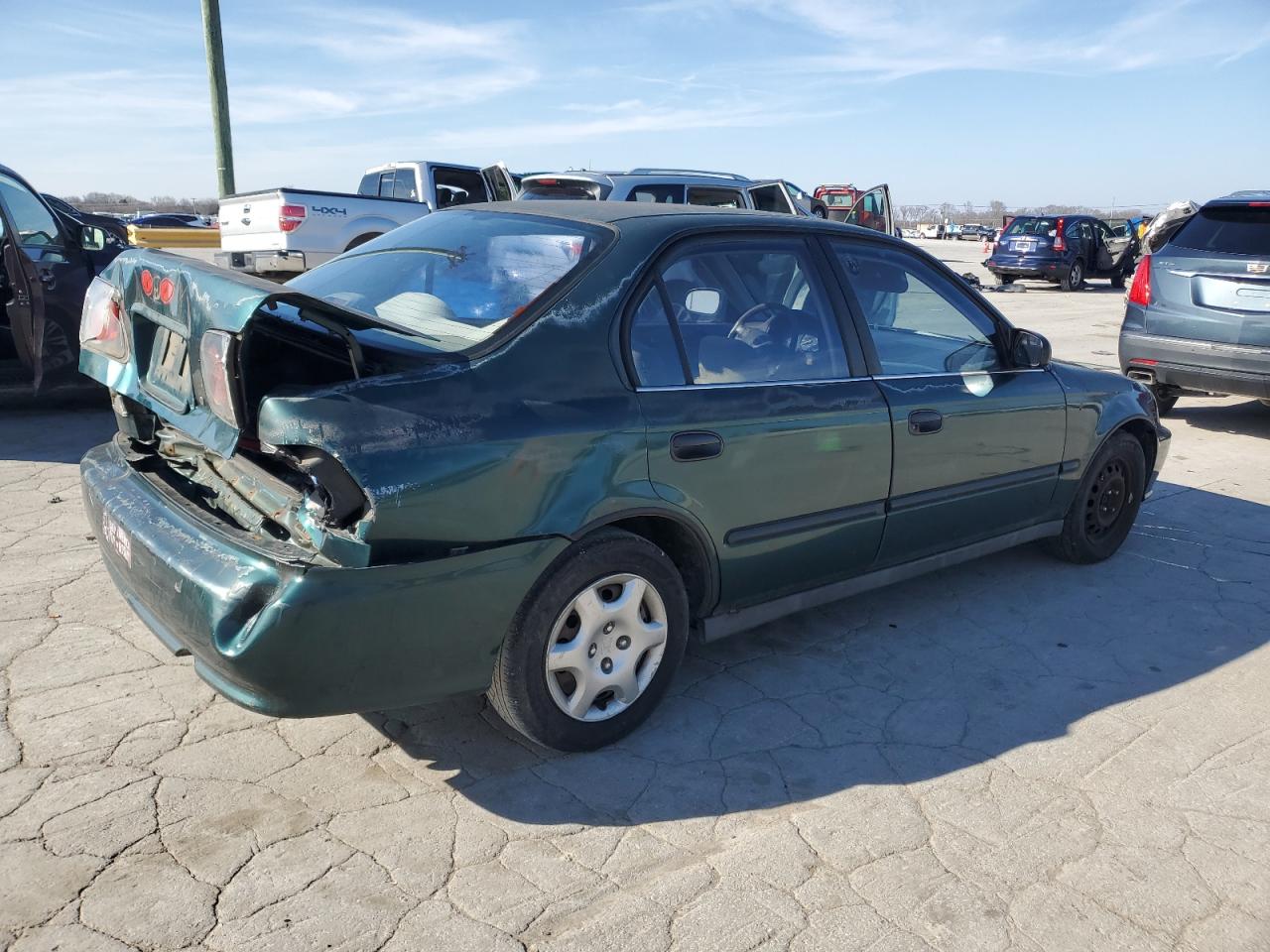 1999 Honda Civic VIN 2HGEJ6676XH573762 Copart auction photo, rear end damage thumbnail 3