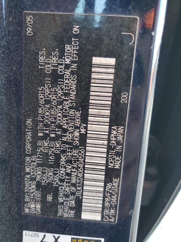 2006 Toyota xB VIN JTLKT324064045561 Copart auction photo, all over damage thumbnail 16