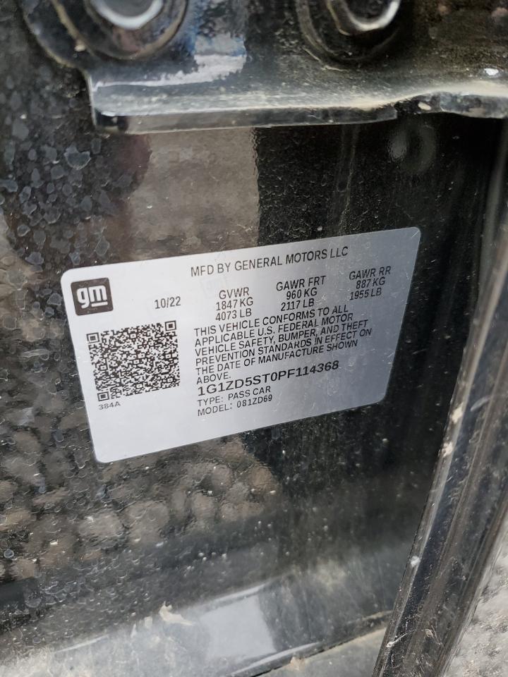 2023 Chevrolet Malibu VIN 1G1ZD5ST0PF114368 Copart auction photo, rollover damage thumbnail 13