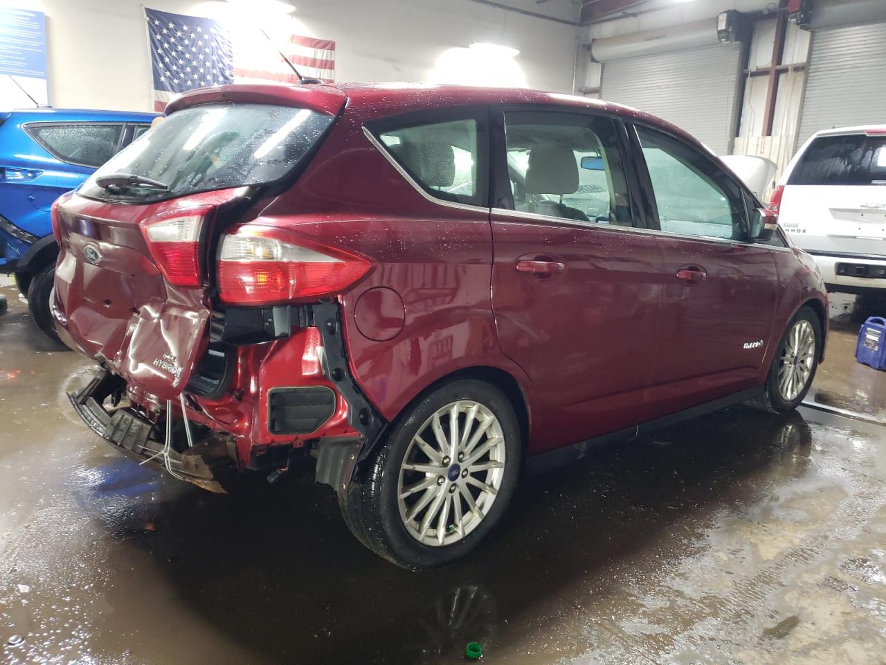 2013 Ford C-MAX VIN 1FADP5BU5DL513300 Copart auction photo, rear end damage thumbnail 3