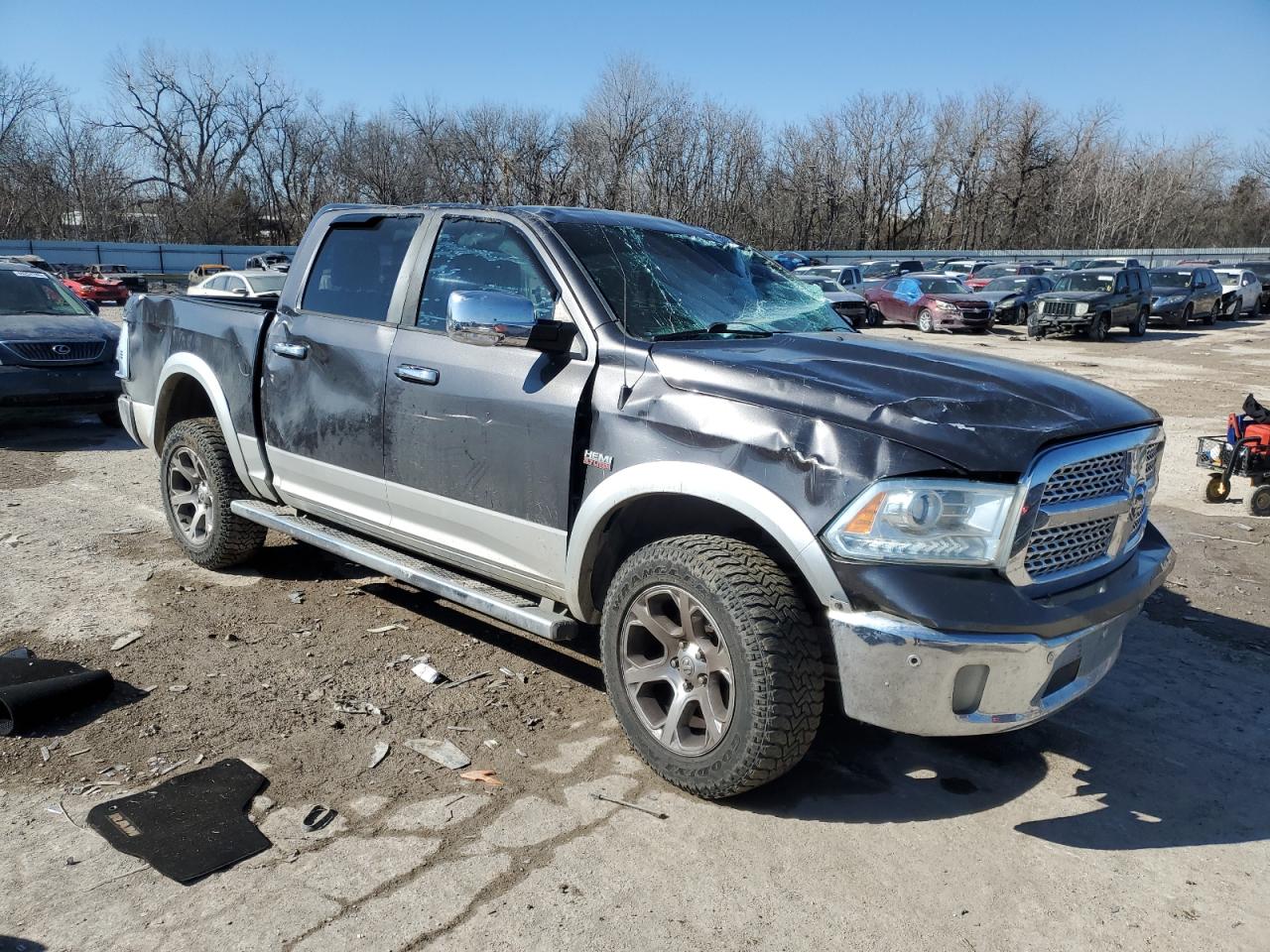 2014 RAM 1500 VIN 1C6RR7NT6ES318071 Copart auction photo, rollover damage thumbnail 4