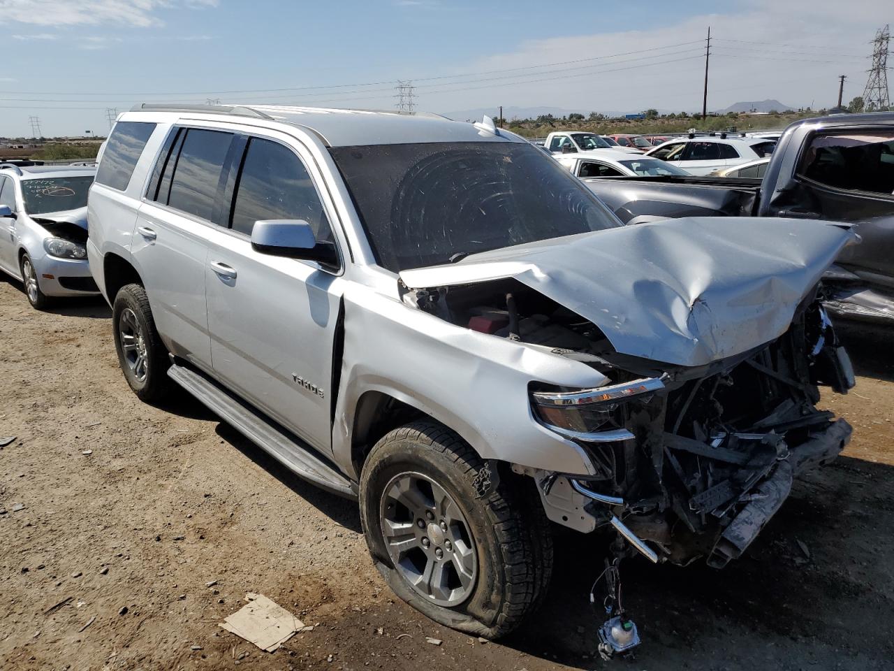2018 Chevrolet Tahoe VIN 1GNSCAKC6JR376672 Copart auction photo, front end / frame damage damage thumbnail 4