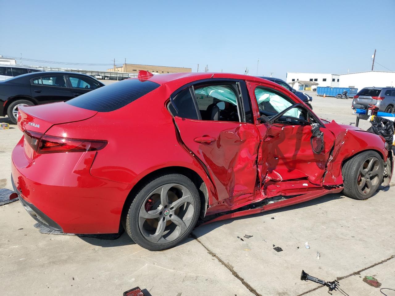 2017 Alfa Romeo Giulia VIN ZARFAEDN2H7533499 Copart auction photo, side damage thumbnail 3