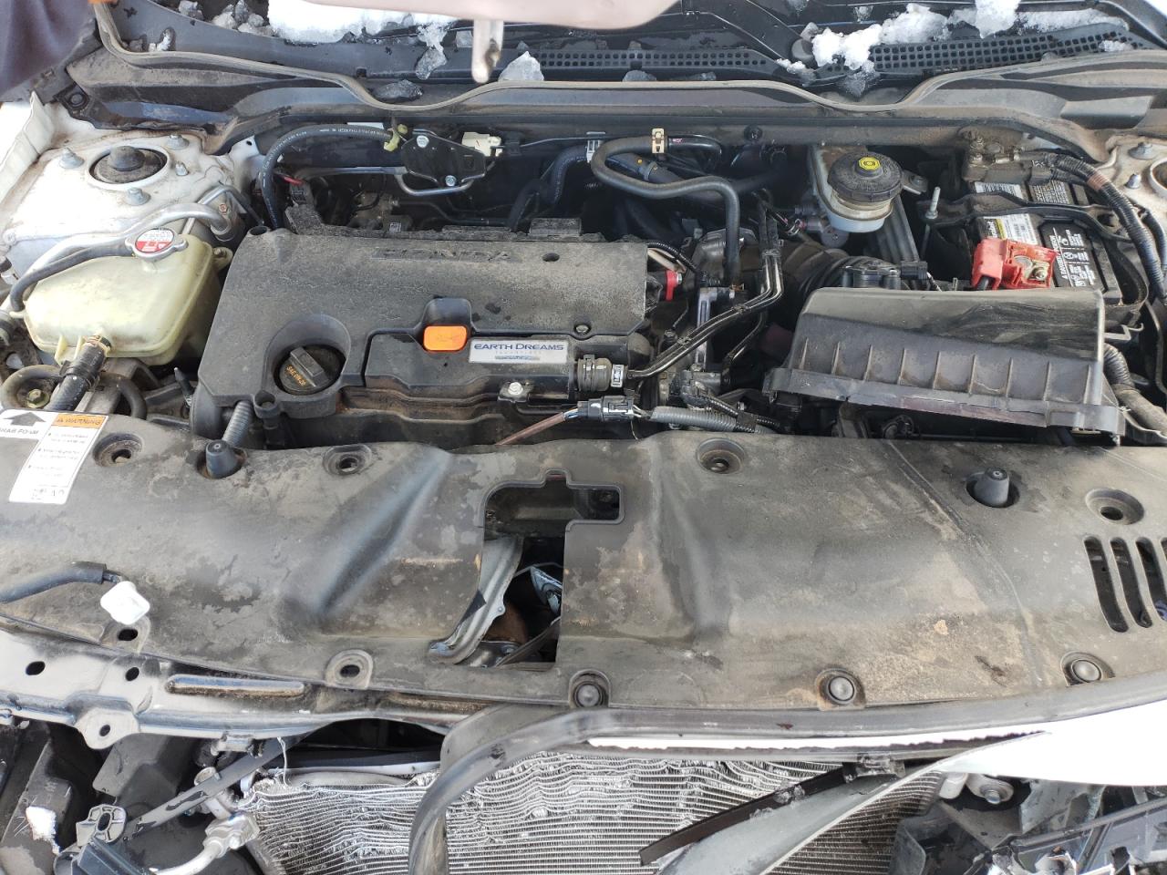 2016 Honda Civic VIN 19XFC2F7XGE093600 Copart auction photo, front end damage thumbnail 12
