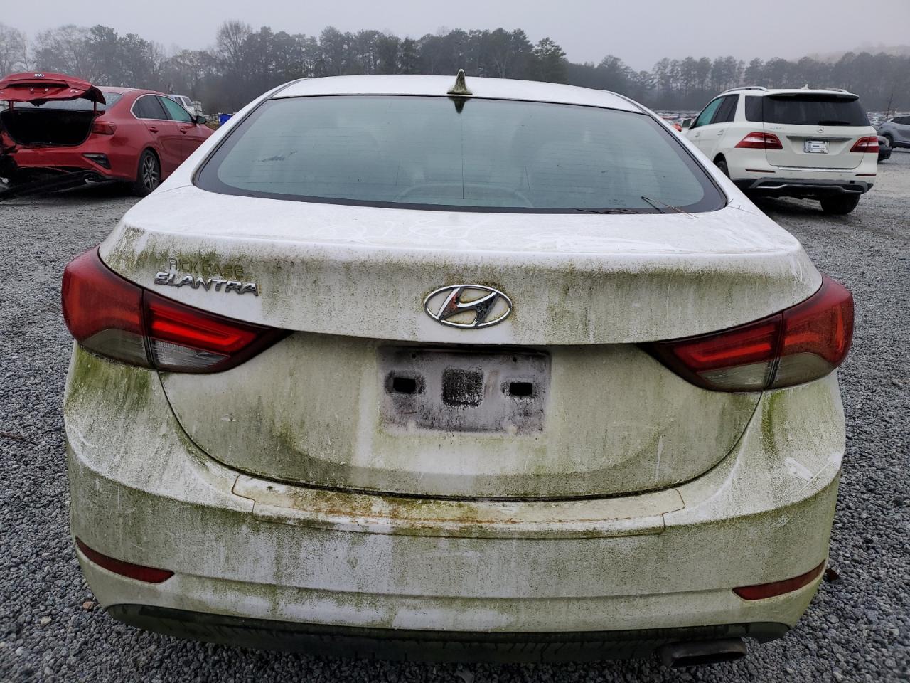 2015 Hyundai Elantra VIN KMHDH4AH5FU326430 Copart auction photo, vandalism / minor dent/scratches damage thumbnail 6